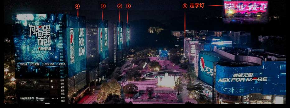 广州科城广园地标灯光秀广告